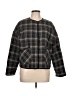 Zara 100% Polyester Plaid Gray Jacket Size L - photo 1