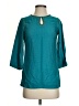 Fabindia Teal 3/4 Sleeve Blouse Size XS - photo 1