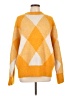 Zara Argyle Yellow Pullover Sweater Size L - photo 1