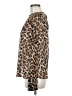 MNG 100% Polyester Animal Print Brown Long Sleeve Blouse Size 8 - photo 5