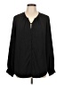 Nine West 100% Polyester Black Long Sleeve Blouse Size L - photo 1