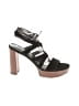 Stuart Weitzman Color Block Black Sandals Size 7 - photo 1