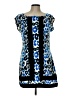 Assorted Brands Animal Print Blue Casual Dress Size L - photo 1