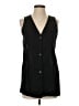 Commense Black Sleeveless Button-Down Shirt Size S - photo 1