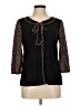 Assorted Brands Black 3/4 Sleeve Blouse Size M - photo 1
