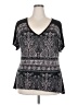 Lavish Black Short Sleeve Top Size 2X - photo 1