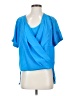 Bebe 100% Polyester Blue Short Sleeve Blouse Size S - photo 1