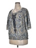 Style&Co 100% Rayon Paisley Blue 3/4 Sleeve Blouse Size 14 - photo 2