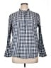 Talbots Checkered-gingham Blue Long Sleeve Button-Down Shirt Size XL - photo 1