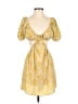 pretty garbage 100% Polyester Paisley Yellow Cocktail Dress Size S - photo 1