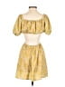 pretty garbage 100% Polyester Paisley Yellow Cocktail Dress Size S - photo 2
