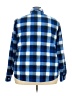 Riders by Lee 100% Polyester Checkered-gingham Blue Long Sleeve Blouse Size 3X - photo 2