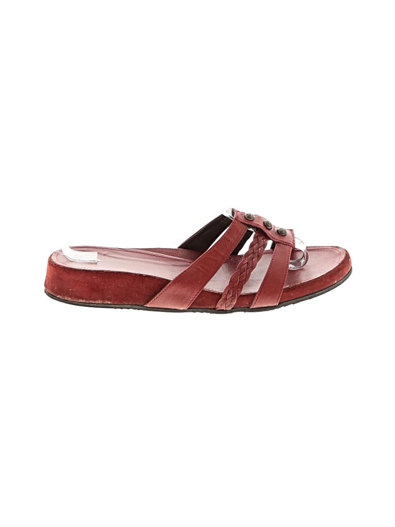 Pre-owned Taryn Rose Sandals In Burgundy
