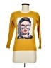 Maze Graphic Yellow Pullover Sweater Size M - photo 1