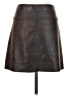 Max Studio 100% Polyurethane Brown Faux Leather Skirt Size XS - photo 2