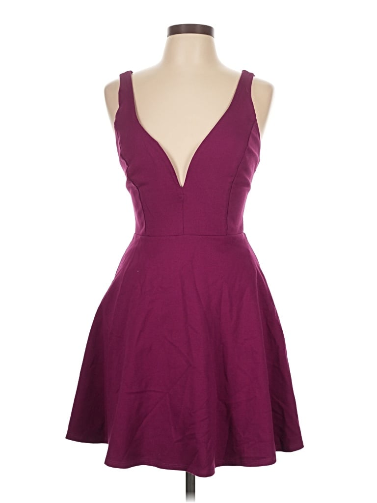 Pre-owned Lulus Cocktail Dress In Burgundy
