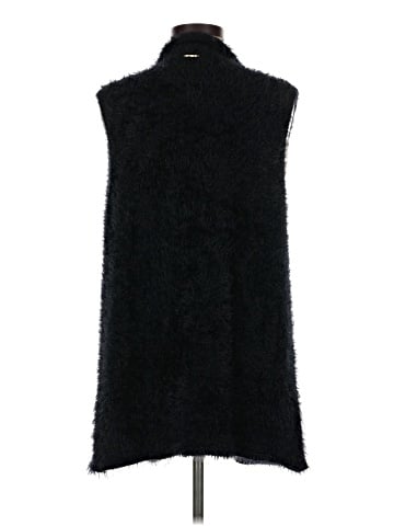 Black Rivet Faux Fur Vest (view 2)