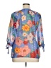 Fig and Flower 100% Polyester Blue 3/4 Sleeve Blouse Size 1X - photo 2