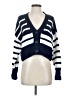 Zara 100% Cotton Stripes Blue Cardigan Size S - photo 1