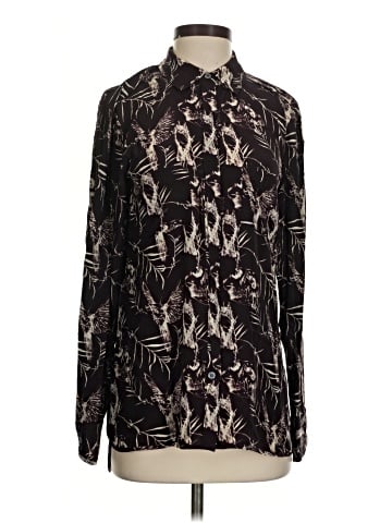 Rachel Roy Long Sleeve Silk Top (view 1)