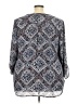 Maurices 100% Polyester Paisley Blue 3/4 Sleeve Blouse Size 24 (3) - photo 2