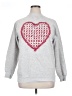 Sweet Apparel Hearts Silver Sweatshirt Size XL - photo 1