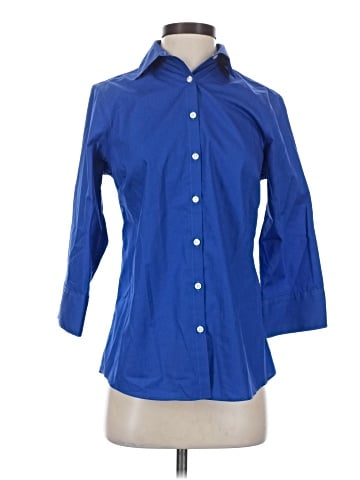 Lands' End 3/4 Sleeve Button-Down Shirt (view 1)