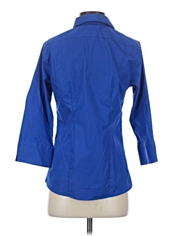 Lands' End 3/4 Sleeve Button-Down Shirt (view 2)