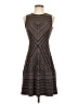 BCBGMAXAZRIA Chevron-herringbone Brown Cocktail Dress Size XS - photo 1