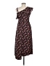 Topshop 100% Polyester Floral Black Casual Dress Size 6 - photo 2