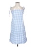 Unbranded Checkered-gingham Blue Casual Dress Size XXS (estimated) - photo 1