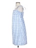 Unbranded Checkered-gingham Blue Casual Dress Size XXS (estimated) - photo 5