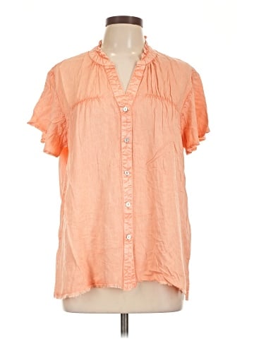Tru Luxe Jeans Short Sleeve Blouse (view 1)