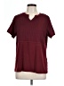 Unbranded Burgundy Short Sleeve Top Size L (estimated) - photo 1