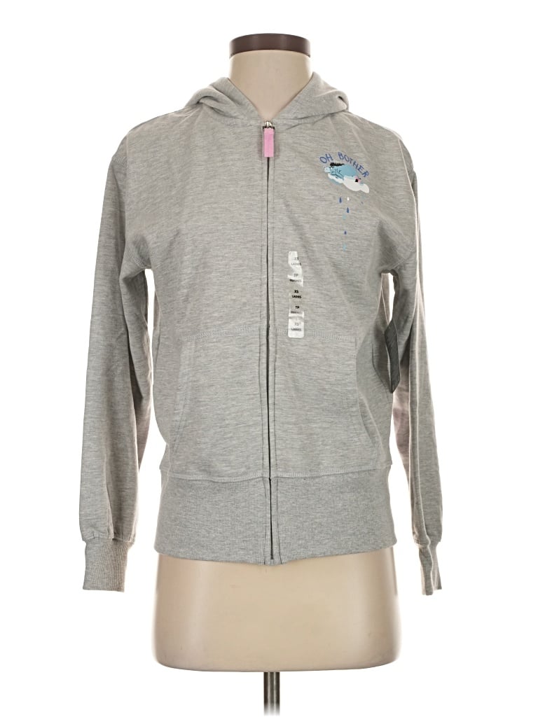 Pre-owned Disney Store Zip Up Hoodie In Gray
