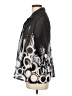 Frederique 100% Polyester Graphic Silver 3/4 Sleeve Blouse Size L - photo 5