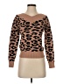 Guess Animal Print Brown Pullover Sweater Size S - photo 1
