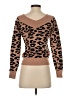 Guess Animal Print Brown Pullover Sweater Size S - photo 2