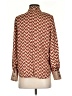 Avantlook Houndstooth Brown Long Sleeve Blouse Size XS - photo 2