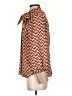 Avantlook Houndstooth Brown Long Sleeve Blouse Size XS - photo 5