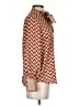 Avantlook Houndstooth Brown Long Sleeve Blouse Size XS - photo 4