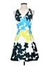 Milly Graphic Blue Cocktail Dress Size 0 - photo 1