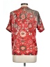 Unbranded Floral Red Short Sleeve Blouse Size L - photo 2