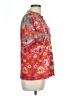 Unbranded Floral Red Short Sleeve Blouse Size L - photo 4