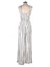 Rosie Harlow 100% Rayon Stripes Silver Jumpsuit Size S - photo 2