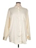 Gap 100% Polyester Solid Ivory Long Sleeve Blouse Size L - photo 1