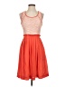 Hunter Dixon 100% Polyester Color Block Orange Casual Dress Size 6 - photo 1