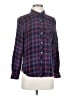Rails 100% Rayon Plaid Purple Long Sleeve Button-Down Shirt Size S - photo 1