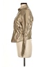 Pimkie 100% Polyurethane Metallic Gold Jacket Size M (petite) - photo 5