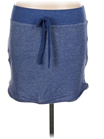 Color Thread Denim Skirt (view 1)